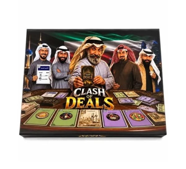 Clash of Deals | Kuwaiti Strategy Card Game Clash of Deals Kuwaiti strategy card game with property cards, Action Cards, and money management gameplay